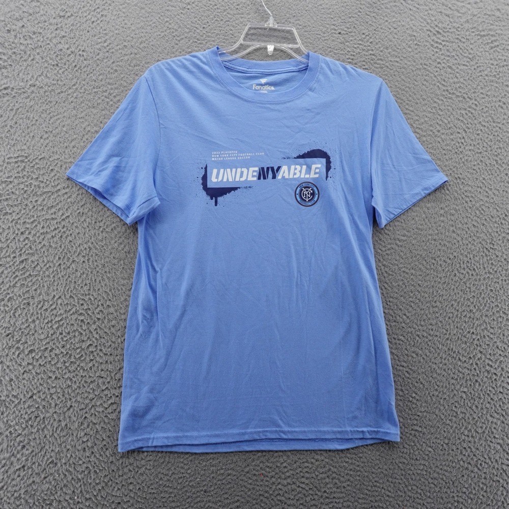 Fanatics NYCFC Undenyable MLS Soccer TShirt Mens Medium Blue NEW